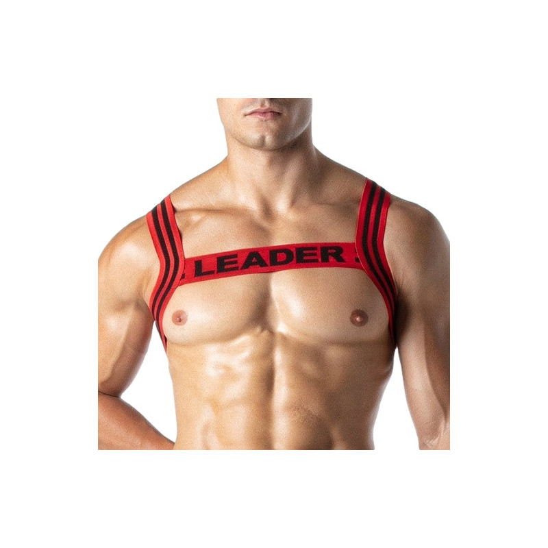 LEADER Harnais élastique LOADED Noir-Rouge